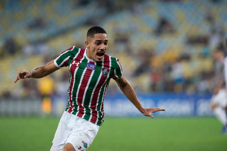 Rio, Brazil - august 22, 2018: Gilberto player in match between Fluminense and Corinthians by the Brazilian Championship in Maracana Stadiumのeditorial素材