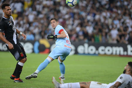 Rio, Brazil - september 01, 2018: Martin Silva goal keeper in match between Vasco and Santos by the Brazilian Championship in Maracana Stadiumのeditorial素材