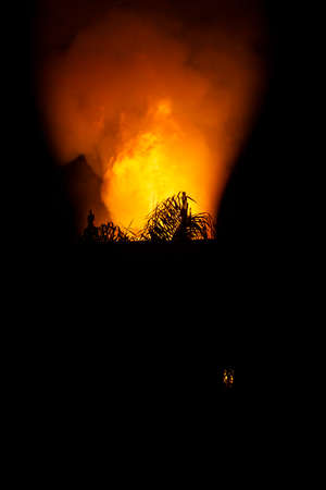 Rio de Janeiro, Brazil - september 02, 2018:  Fire in the museum of Brazil, incalculable loss as a lost 200-years-old Rio Museum Institutionのeditorial素材