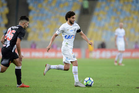Rio, Brazil - september 01, 2018: Victor Ferraz player in match between Vasco and Santos by the Brazilian Championship in Maracana Stadiumのeditorial素材
