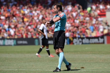 Rio, Brazil - september 02, 2018: Raphael Claus referee in match between Flamengo 0 and 1 Ceara by the Brazilian Championship in Maracana Stadiumのeditorial素材