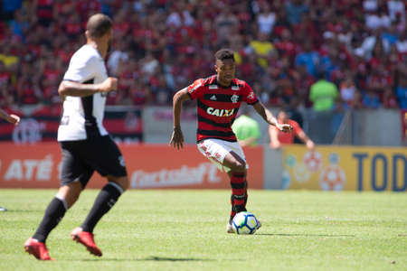 Rio, Brazil - september 02, 2018: Marlos Moreno player in match between Flamengo 0 and 1 Ceara by the Brazilian Championship in Maracana Stadiumのeditorial素材