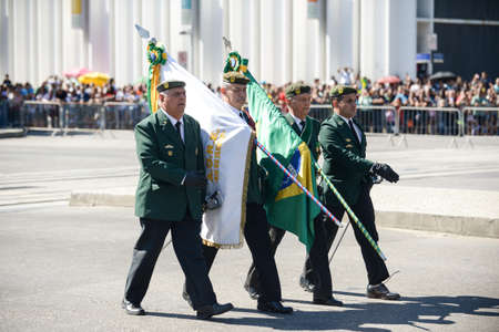 Rio de Janeiro, Brazil - september 07, 2018:  military civic parade celebrating the independence of Brazil.のeditorial素材