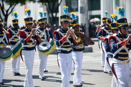 Rio de Janeiro, Brazil - september 07, 2018:  military civic parade celebrating the independence of...