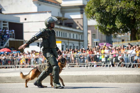 Rio de Janeiro, Brazil - september 07, 2018:  military civic parade celebrating the independence of Brazil.のeditorial素材