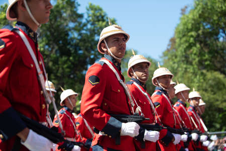 Rio de Janeiro, Brazil - september 07, 2018:  military civic parade celebrating the independence of Brazil.のeditorial素材