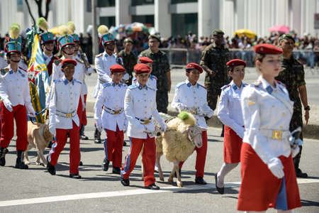Rio de Janeiro, Brazil - september 07, 2018:  military civic parade celebrating the independence of Brazil.のeditorial素材