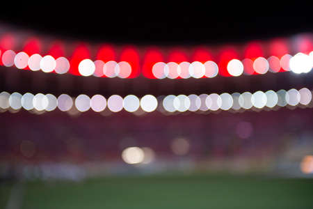 Rio, Brazil - september 12, 2018: View of stadium in blur during match between Flamengo and Corinthians by the Brazilian Cup in Maracana Stadiumのeditorial素材