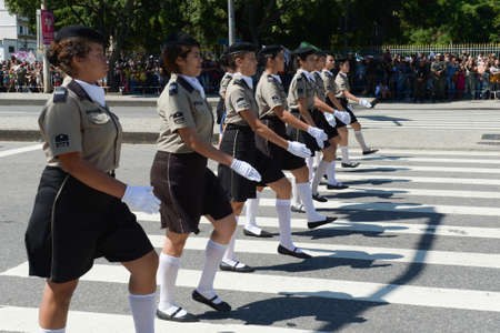 Rio de Janeiro, Brazil - september 07, 2018:  military civic parade celebrating the independence of Brazil.のeditorial素材