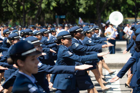 Rio de Janeiro, Brazil - september 07, 2018:  military civic parade celebrating the independence of Brazil.のeditorial素材