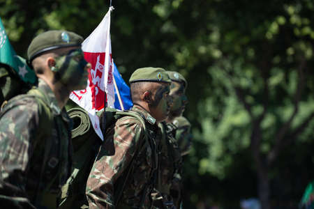 Rio de Janeiro, Brazil - september 07, 2018:  military civic parade celebrating the independence of Brazil.のeditorial素材