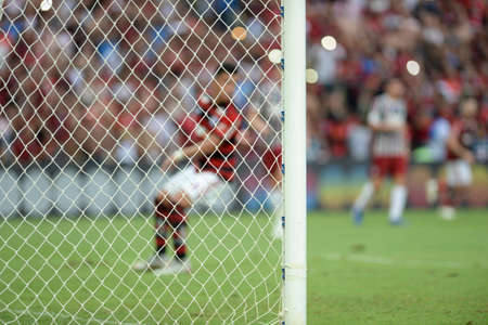 Rio, Brazil - october 13, 2018: match between Flamengo and Fluminense by the Brazilian Championship in Maracana Stadiumのeditorial素材