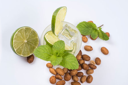 typical Brazilian drink, caipirinha, made with cachaca, sugar and lemon