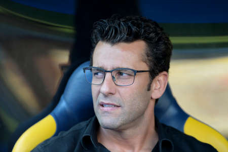Rio, Brazil - november 03, 2018: Alberto Valentim coach in match between Fluminense and Vasco by the Brazilian Championship in Maracana Stadiumのeditorial素材