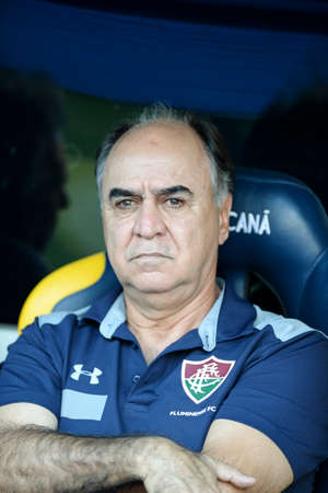Rio, Brazil - november 03, 2018: Marcelo Oliveira coach in match between Fluminense and Vasco by the Brazilian Championship in Maracana Stadiumのeditorial素材
