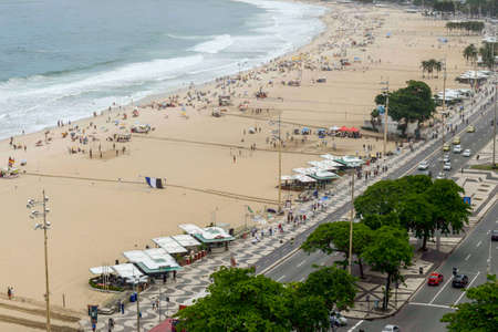 Rio de Janeiro, Brazil - november 10, 2018: View of Copacabana beach from above buildingのeditorial素材
