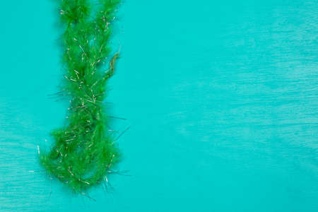 ribbon strip on the edge of a poster with space for text.の写真素材