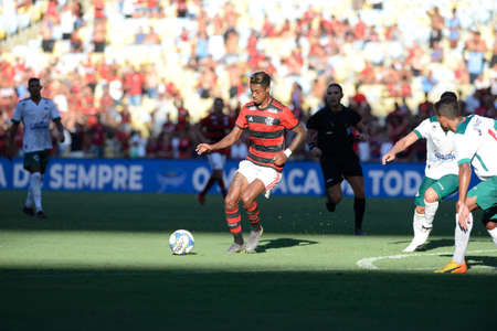 Rio, Brazil - february 03, 2019: Bruno Henrique player in match between Flamengo and Cabofriense by the Carioca Championship in Maracana Stadiumのeditorial素材