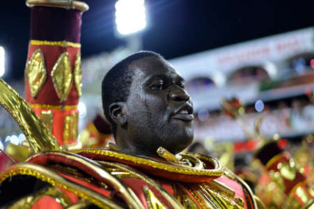 Rio, Brazil - february 17, 2018: Samba School perform at Marques de Sapucai known as Sambodromo, for the Carnival Samba Parade champions.のeditorial素材