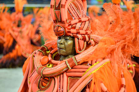 Rio, Brazil - february 17, 2018: Samba School perform at Marques de Sapucai known as Sambodromo, for the Carnival Samba Parade champions.のeditorial素材