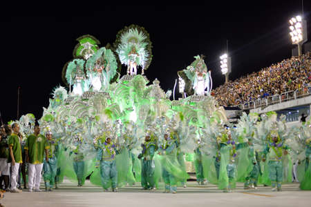 Rio, Brazil - february 17, 2018: Samba School perform at Marques de Sapucai known as Sambodromo, for the Carnival Samba Parade champions.のeditorial素材