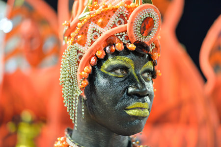 Rio, Brazil - february 17, 2018: Samba School perform at Marques de Sapucai known as Sambodromo, for the Carnival Samba Parade champions.のeditorial素材