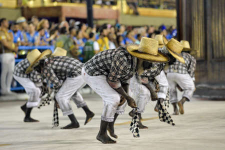 Rio, Brazil - february 17, 2018: Samba School perform at Marques de Sapucai known as Sambodromo, for the Carnival Samba Parade champions.のeditorial素材