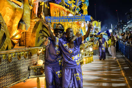 Rio, Brazil - february 17, 2018: Samba School perform at Marques de Sapucai known as Sambodromo, for the Carnival Samba Parade champions.のeditorial素材