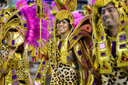 Rio, Brazil - february 17, 2018: Samba School perform at Marques de Sapucai known as Sambodromo, for the Carnival Samba Parade champions.のeditorial素材