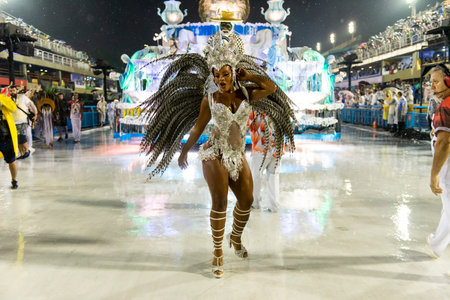 Alegria da Zona Sul com o enredo â€œSaravÃ¡ Umbandaâ€ durante Desfile Escolas de Samba do...