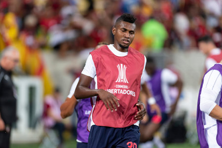 Rio, Brazil - march 13, 2019: Jose Ayovi  player in match between Flamengo (BRA) and LDU (ECU) by...