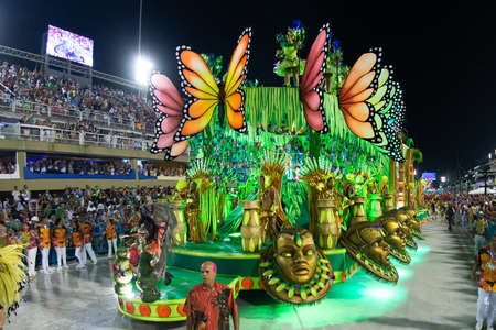 Rio, Brazil - march 02, 2019: Estacio de Sa during the Carnival Samba School Carnival RJのeditorial素材