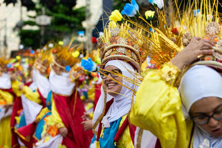 Rio, Brazil - march 03, 2019: Unidos da Tijuca during the Carnival Samba School Carnival RJ 2019, at Sambodromoのeditorial素材
