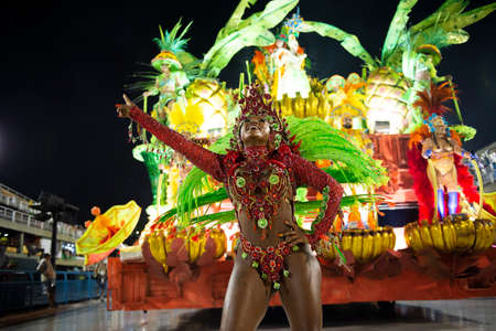 Rio, Brazil - march 01, 2019: Inocentes de Belford Roxo during the Carnival Samba School Carnival RJ 2019, at Sambodromoのeditorial素材