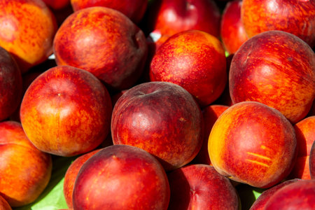Nectarine on Market Shelf