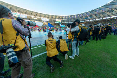 Rio, Brazil - July 7, 2019: Before the start of the 2019 America Cup Grand Final, an exciting closing ceremony at Maracana Stadium.のeditorial素材