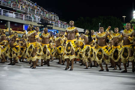 Rio, Brazil - march 02, 2019: Imperio da Tijuca during the Carnival Samba School Carnival RJのeditorial素材
