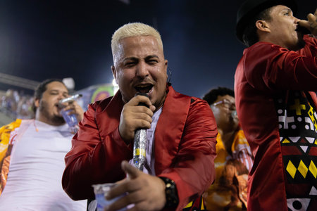 Rio, Brazil - march 02, 2019: Unidos de Bangu during the Carnival Samba School Carnival RJ 2019, at...