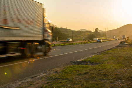 Queimados, Brazil - september 16, 2019: President Dutra Highway. Famous road that connects the city...