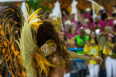 Rio, Brazil - march 02, 2019: Imperio da Tijuca during the Carnival Samba School Carnival RJ.のeditorial素材