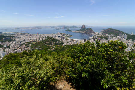 View of Botafogo Cove with Sugar Loaf from Dona Marta Lookoutの写真素材