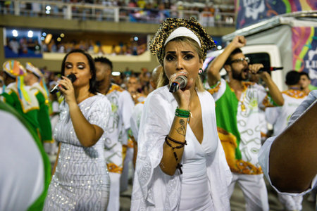 Rio, Brazil - march 03, 2019: Imperio da Tijuca during the Carnival Samba School Carnival RJ