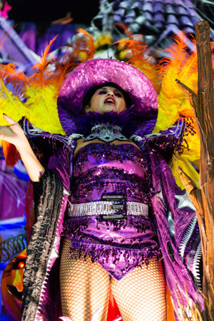 Rio, Brazil - march 03, 2019: Viradouro during the Carnival Samba School Carnival RJ 2019, at...