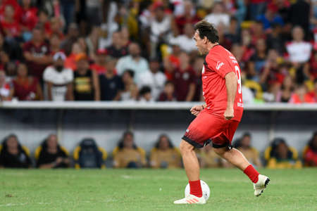 Rio, Brazil - december 28, 2019: Petkovic player during a Soccer game of the All-stars Game in the Maracana stadium.のeditorial素材