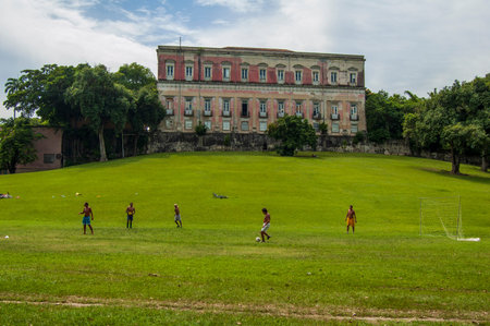 Rio de Janeiro, march 06, 2006. National Museum. Historic Site where the Royal Family lived in the 19th century. XIX at Quinta da Boa Vista neighborhood, north zone of the city, Large fire destroyed the National Museum and September 2018のeditorial素材