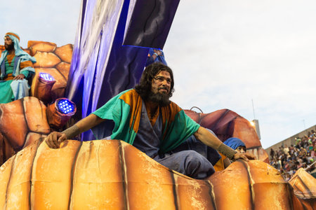 Rio, Brazil - march 03, 2019: Unidos da Tijuca during the Carnival Samba School Carnival RJ 2019, at Sambodromoのeditorial素材