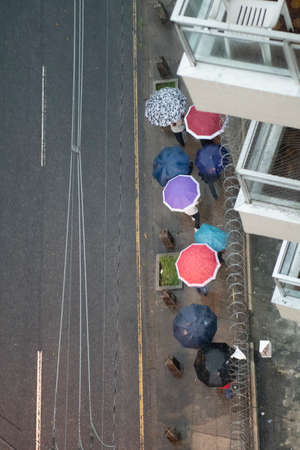 Rio, Brazil - february 05, 2020: heavy rain hits the city, leaving flooding points in several places of Rio de Janeiroのeditorial素材