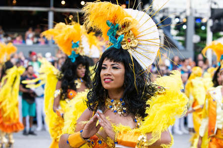 Rio, Brazil - march 03, 2019: Unidos da Tijuca during the Carnival Samba School Carnival RJ 2019, at Sambodromoのeditorial素材