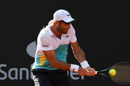 Rio de Janeiro, RJ, Brazil - february 17, 2020: Pablo ANDUJAR (ESP) vs Fernando VERDASCO (ESP)  during championship tennis, Rioopen at Jockey Clubのeditorial素材