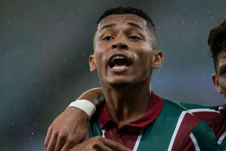 Rio, Brazil - march 04, 2020: Marcos Paulo celebrate goal in match between Fluminense and Botafogo-PB by the Brazilian Cup in Maracana Stadiumのeditorial素材